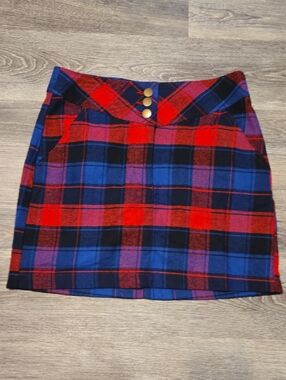 Tgla Plaid Flannel Mini Skirt Sz M